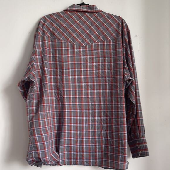 Vintage Rustler X-Long Tails western rodeo plaid pearl snap button up shirt - Picture 7 of 7